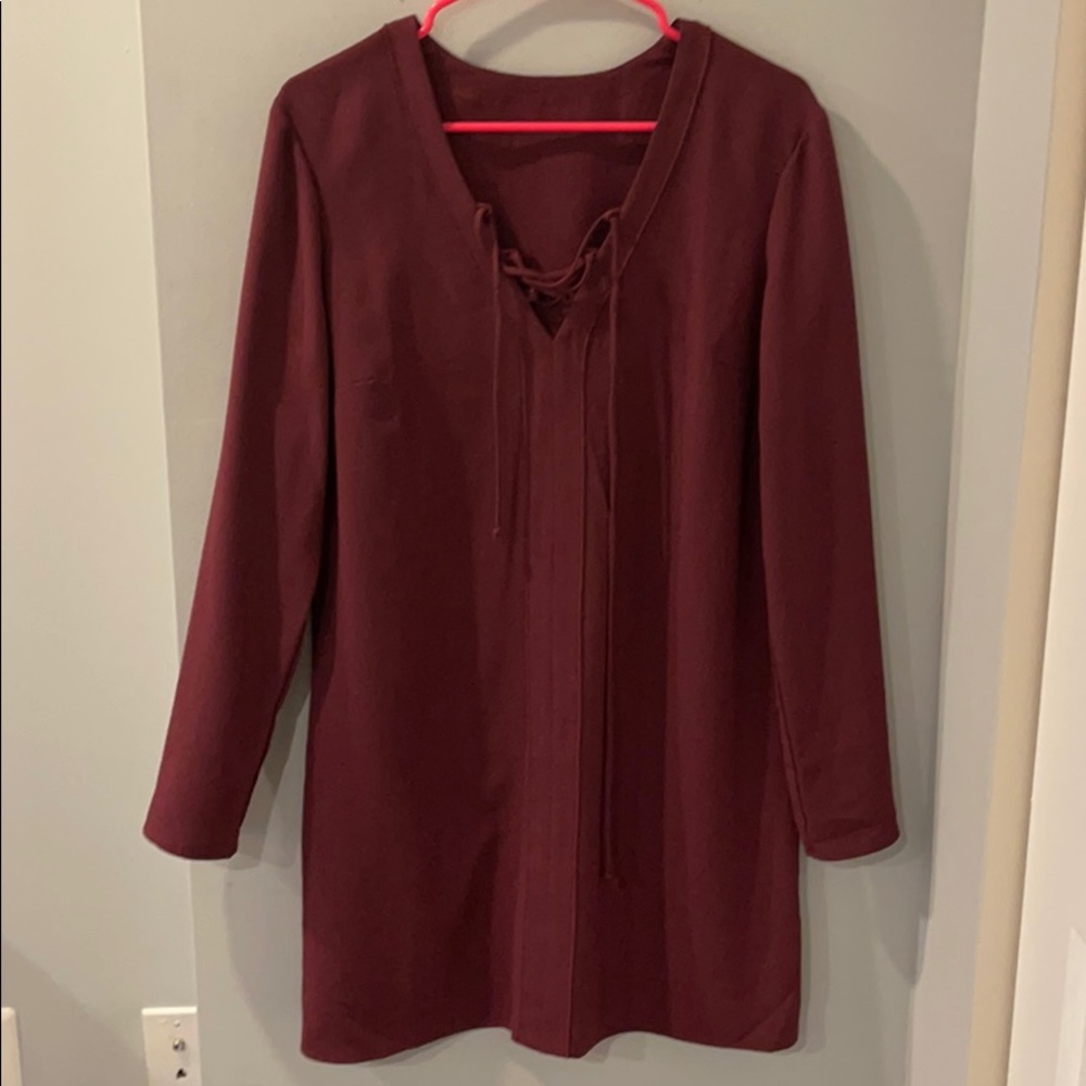 Red Long Sleeve Dress